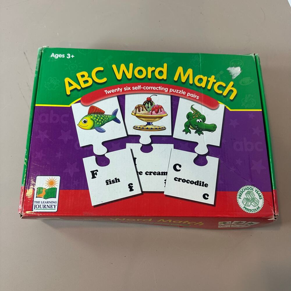 ABC Word Match Learning Journey Preschool Pairs Matching Game Activity